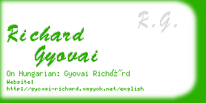 richard gyovai business card